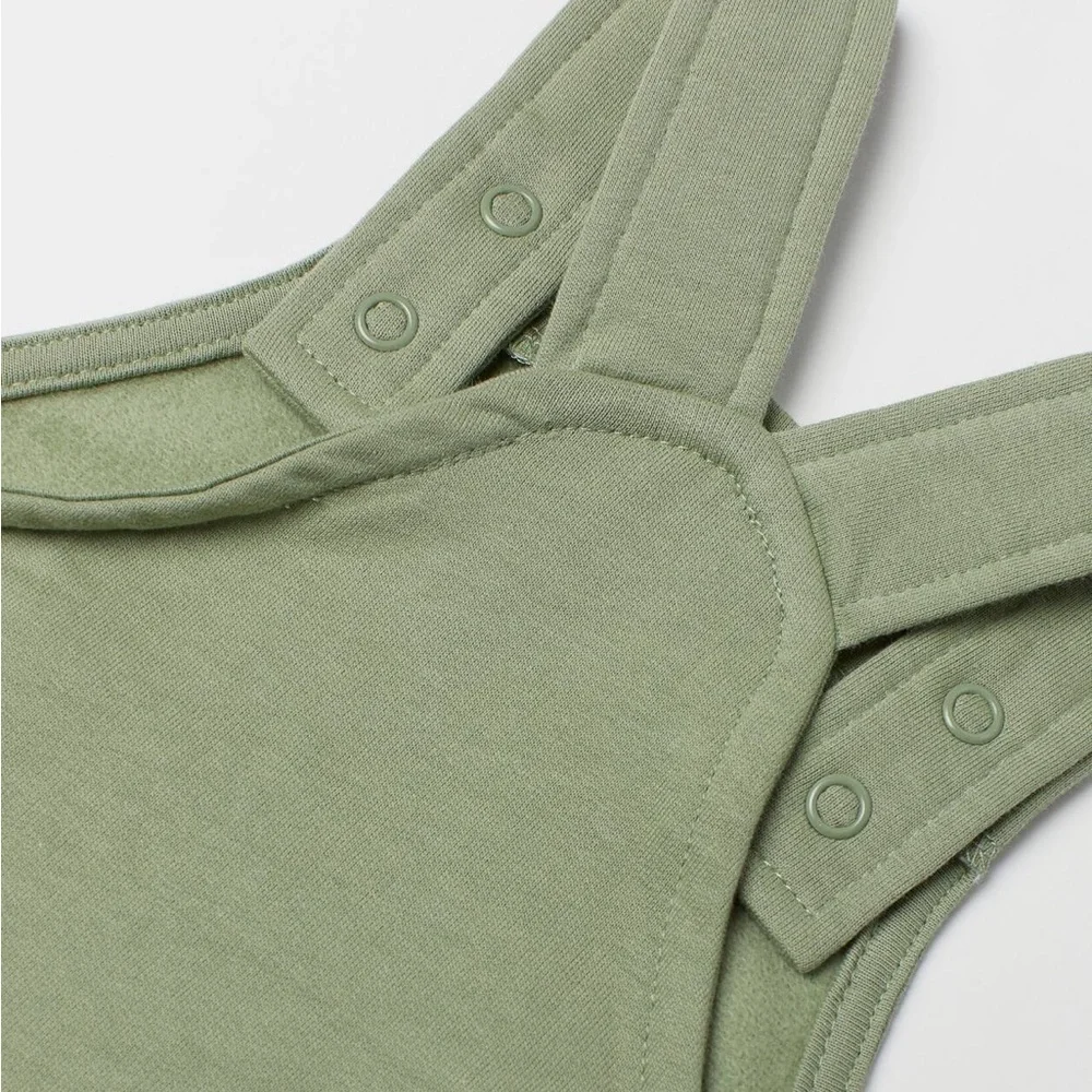 H&M Organic Cotton Overalls Sage Green Toddler 3T Unisex